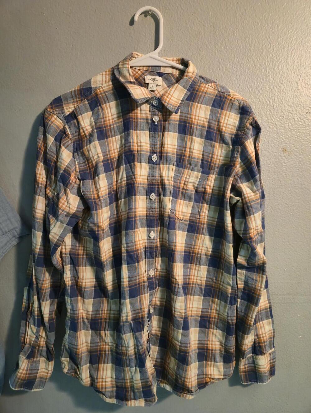 J.Crew Men's Small Plaid Button-Up Shirt